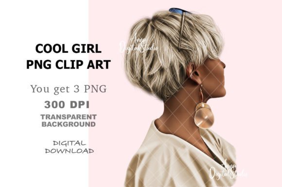 Cool Girl Illustrations PNG Clip Art