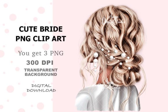 Cute Bride Illustrations PNG Clip Art