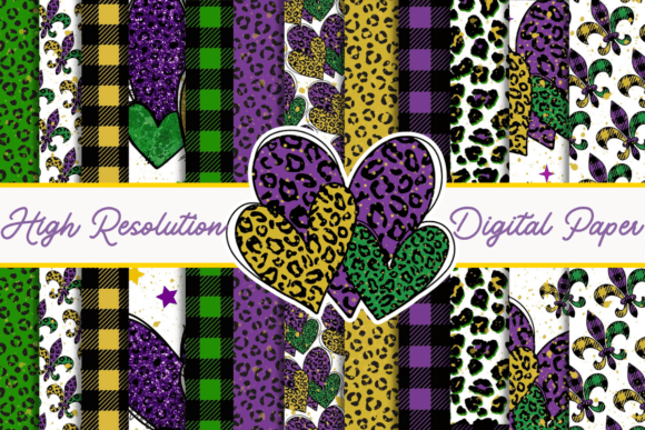 Leopard Print Buffalo Plaid Mardi Gras