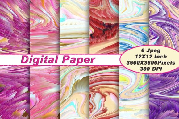 Liquid Background Colorful Digital Paper
